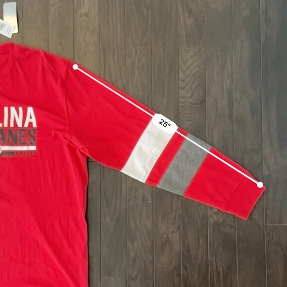 NHL Apparel Carolina Hurricanes 2XL Red, White & Grey Long Sleeve Tee NWT - Picture 11 of 12